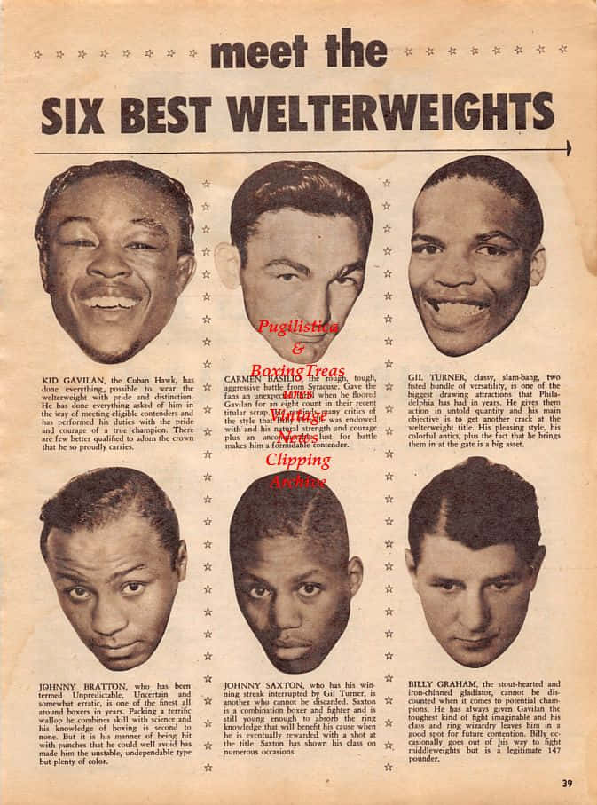 Kid Gavilan Six Best Welterweights Background