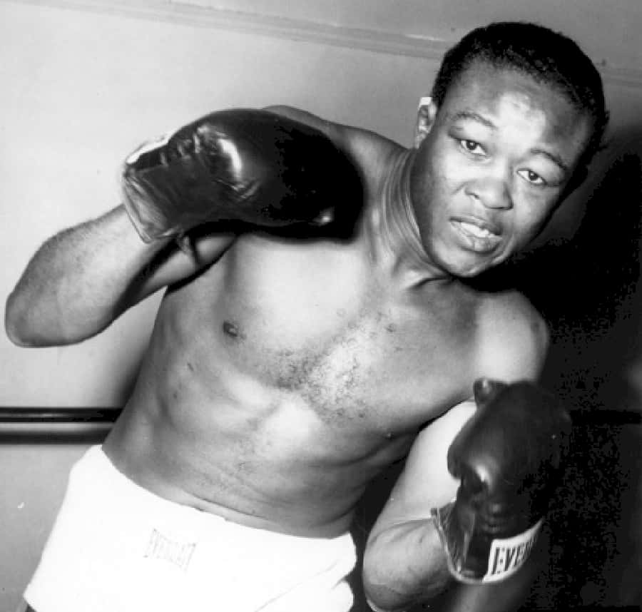 Kid Gavilan Young Striking Background
