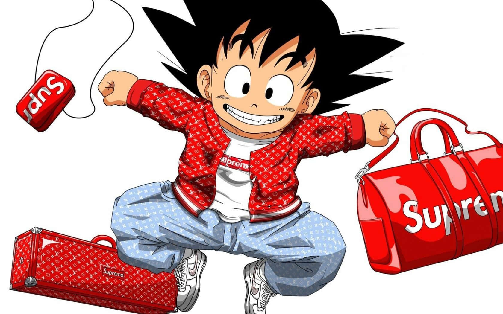 Kid Goku Gives A Thumbs Up Background