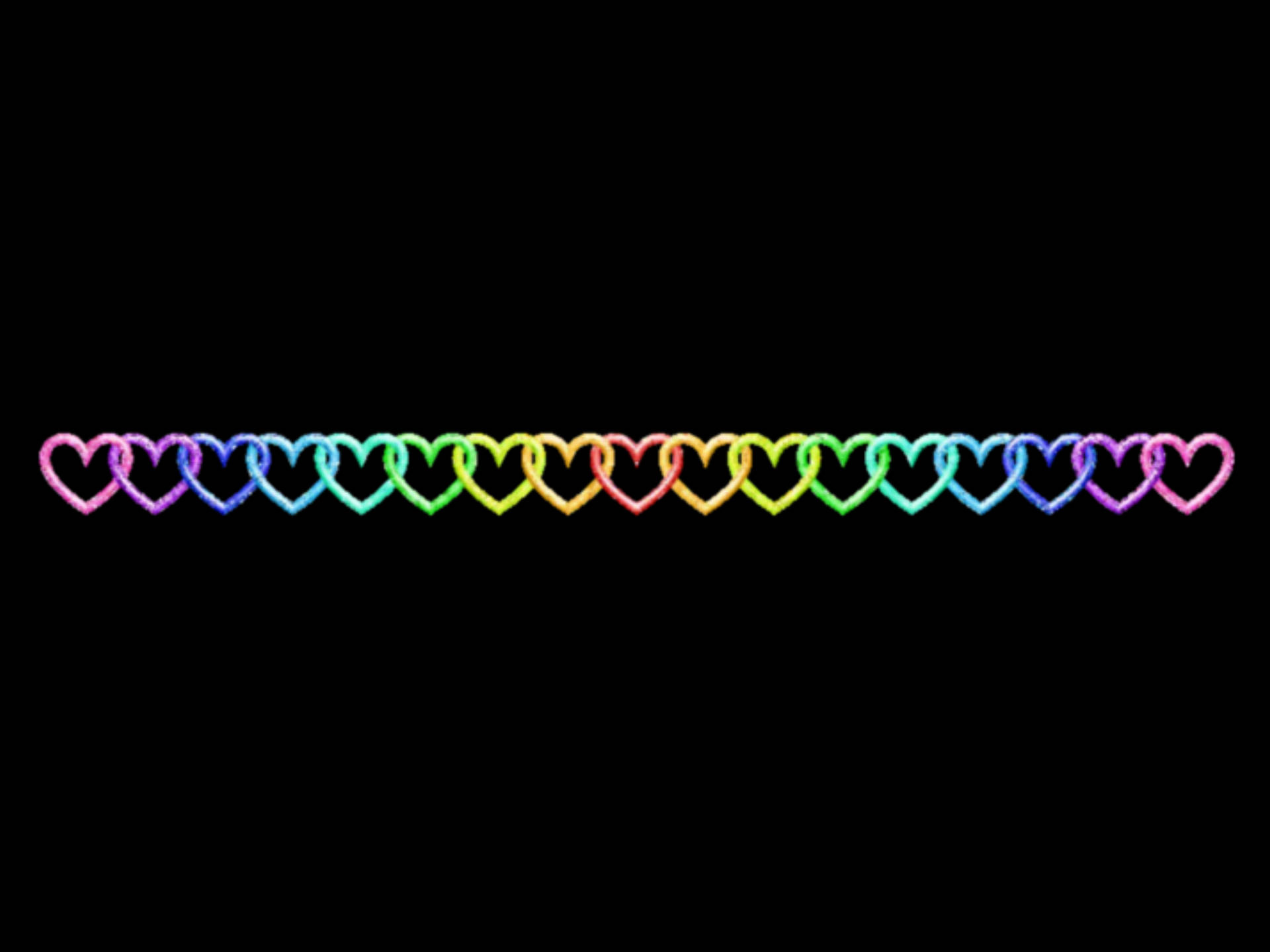 Kidcore Rainbow String Hearts