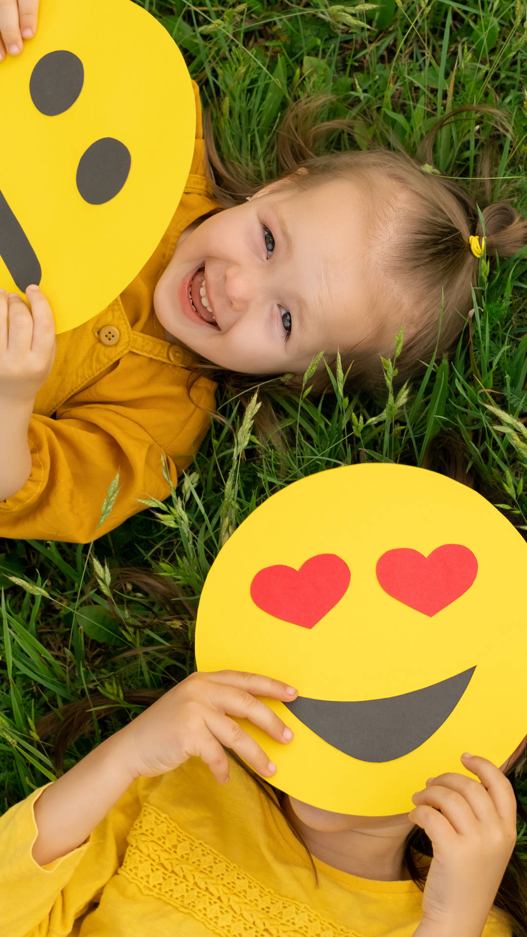 Kids And Emojis Background