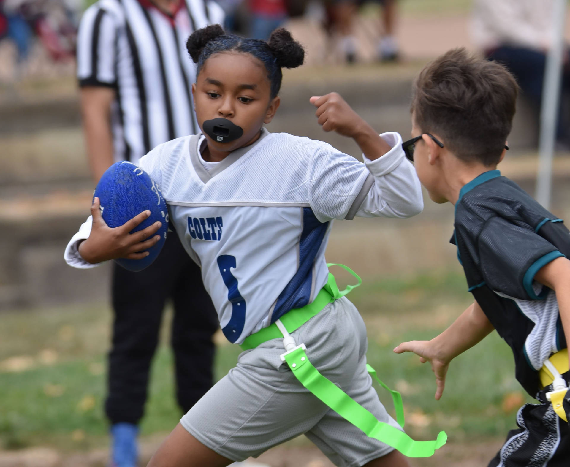 Kids Flag Football Tryouts Season Background