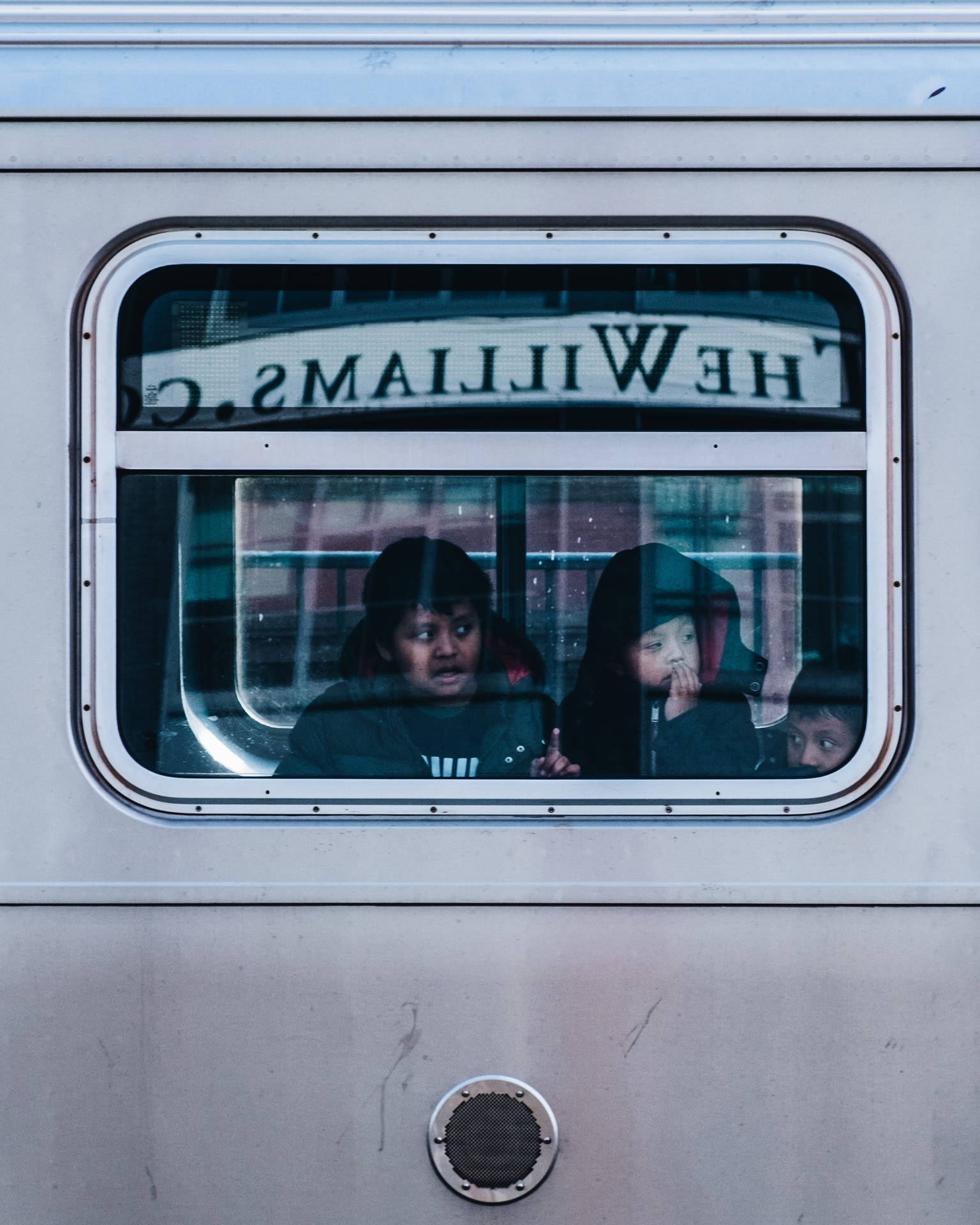 Kids In Subway Train
