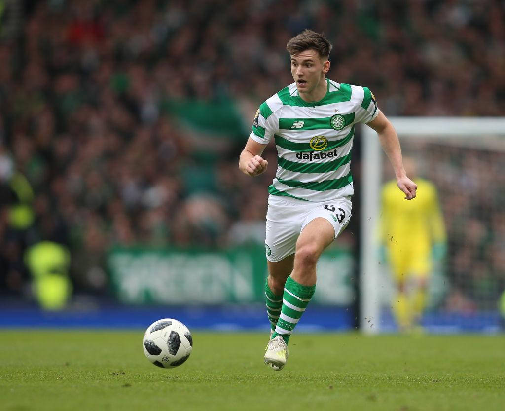 Kieran Tierney Dashing On The Field Background