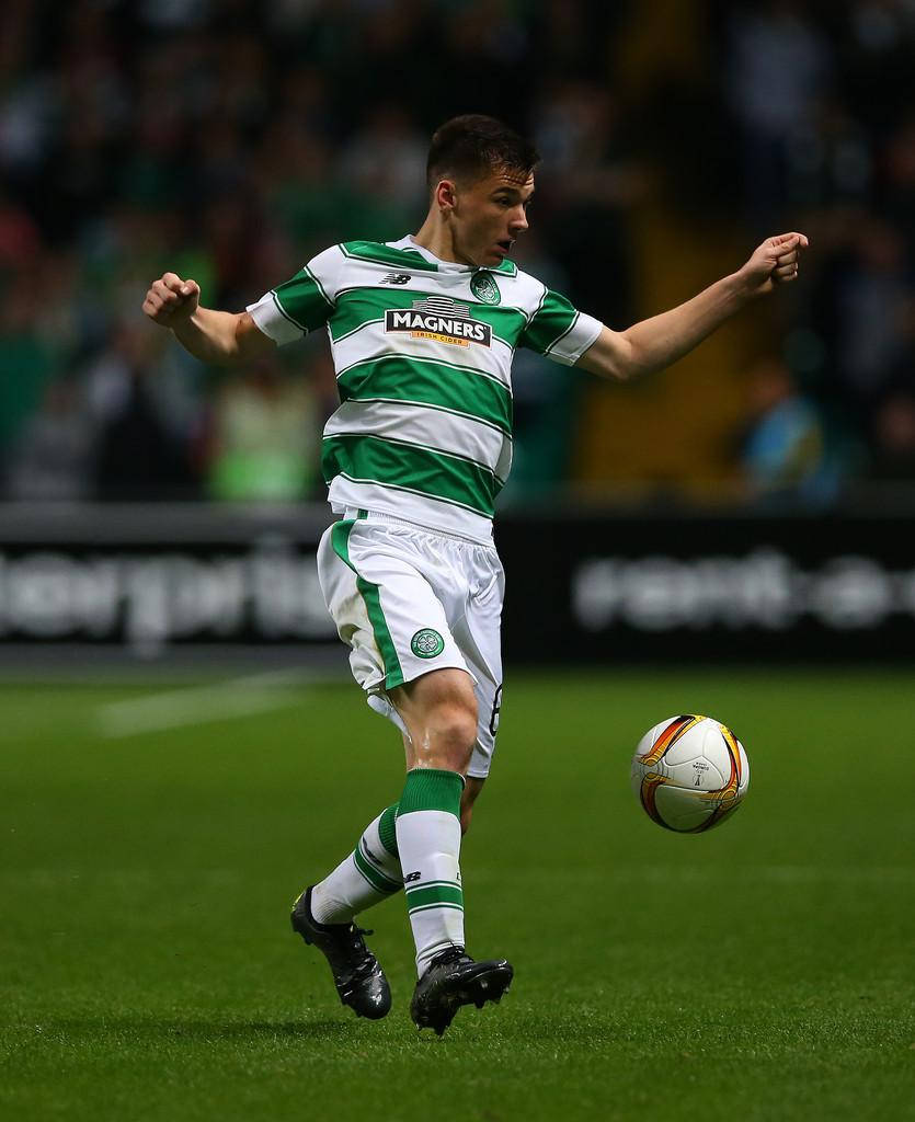 Kieran Tierney In Action On The Football Ground