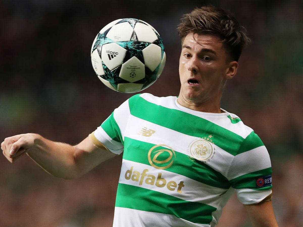 Kieran Tierney With Ball In Front Background