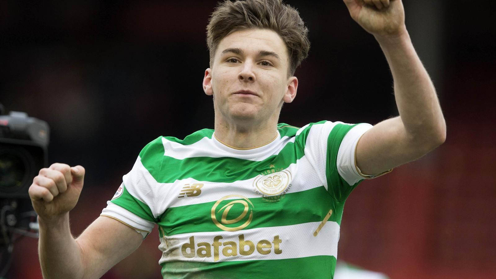 Kieran Tierney With Flying Hair Background