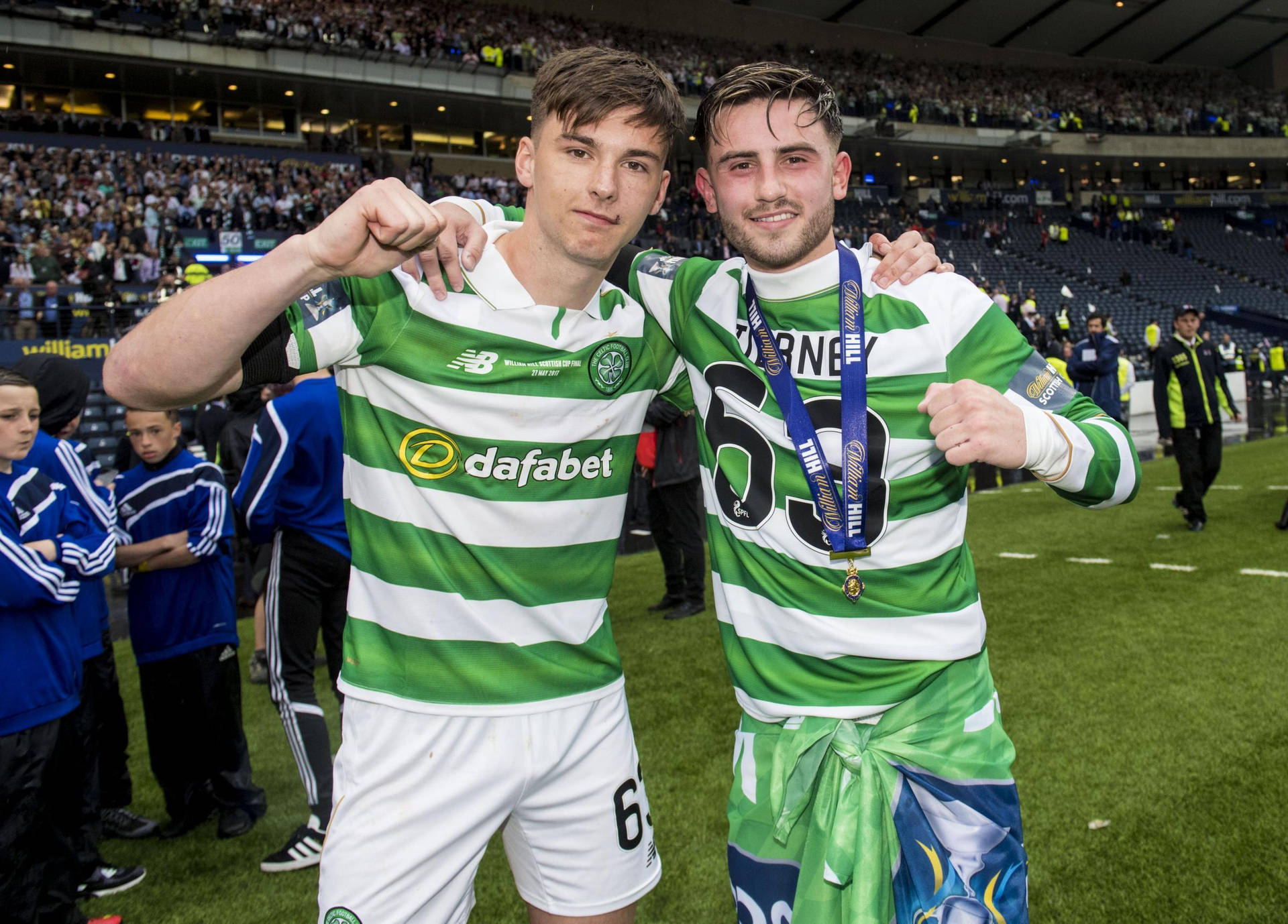 Kieran Tierney With Paddy Roberts