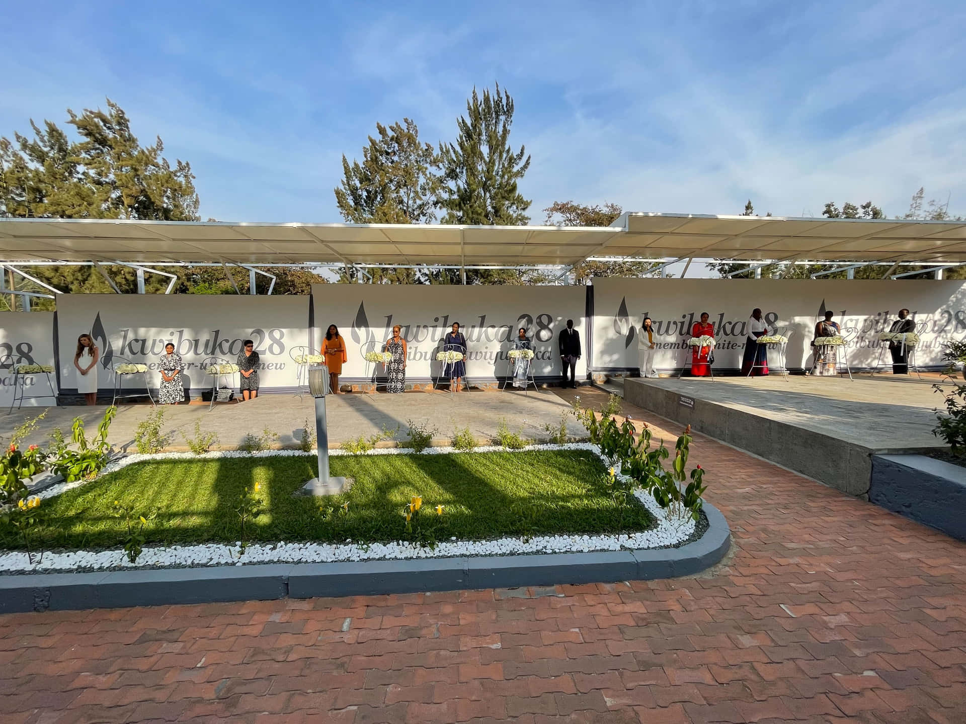 Kigali Genocide Memorial Pavilions Background