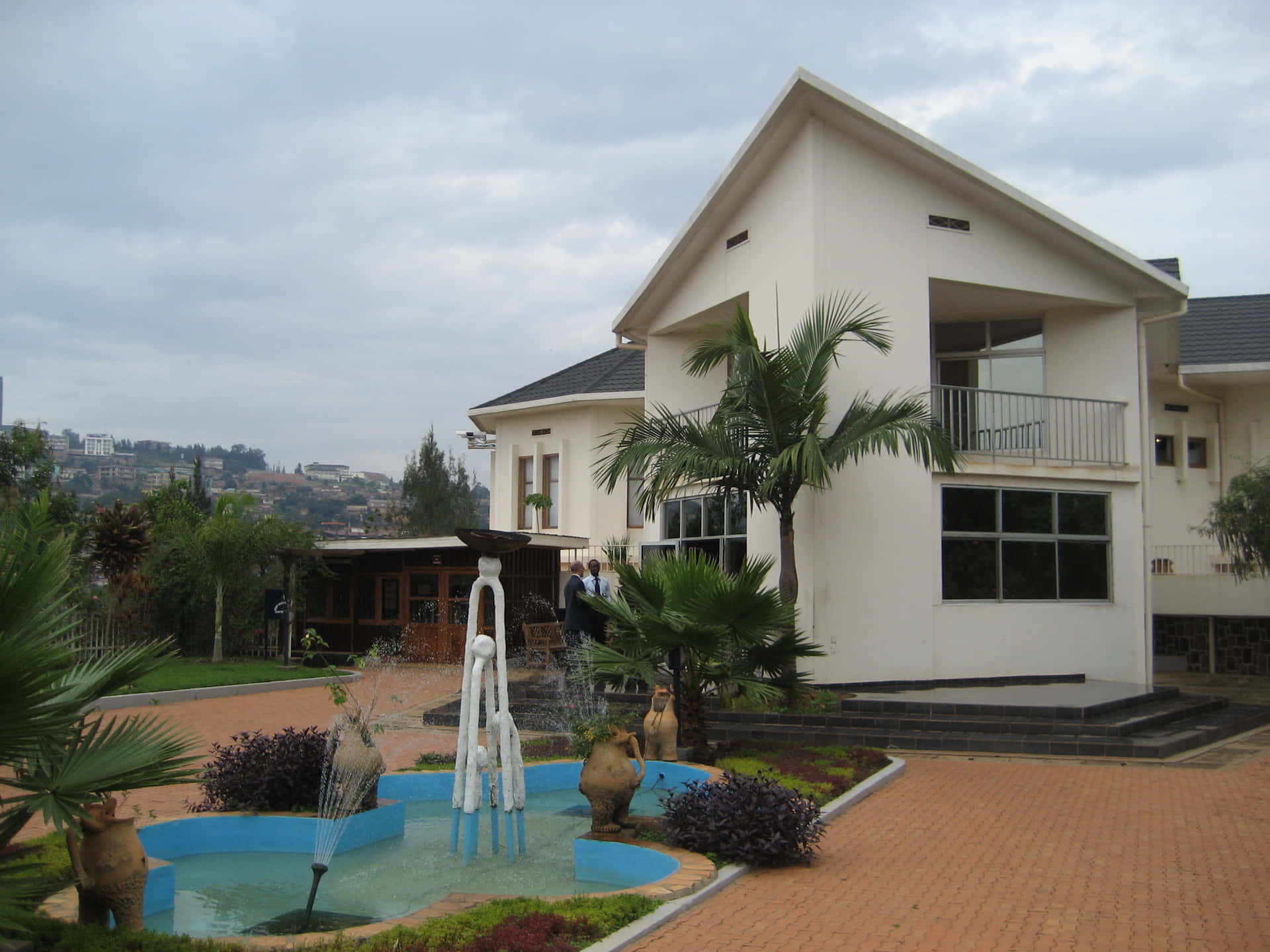 Kigali Genocide Memorial White Structures Background