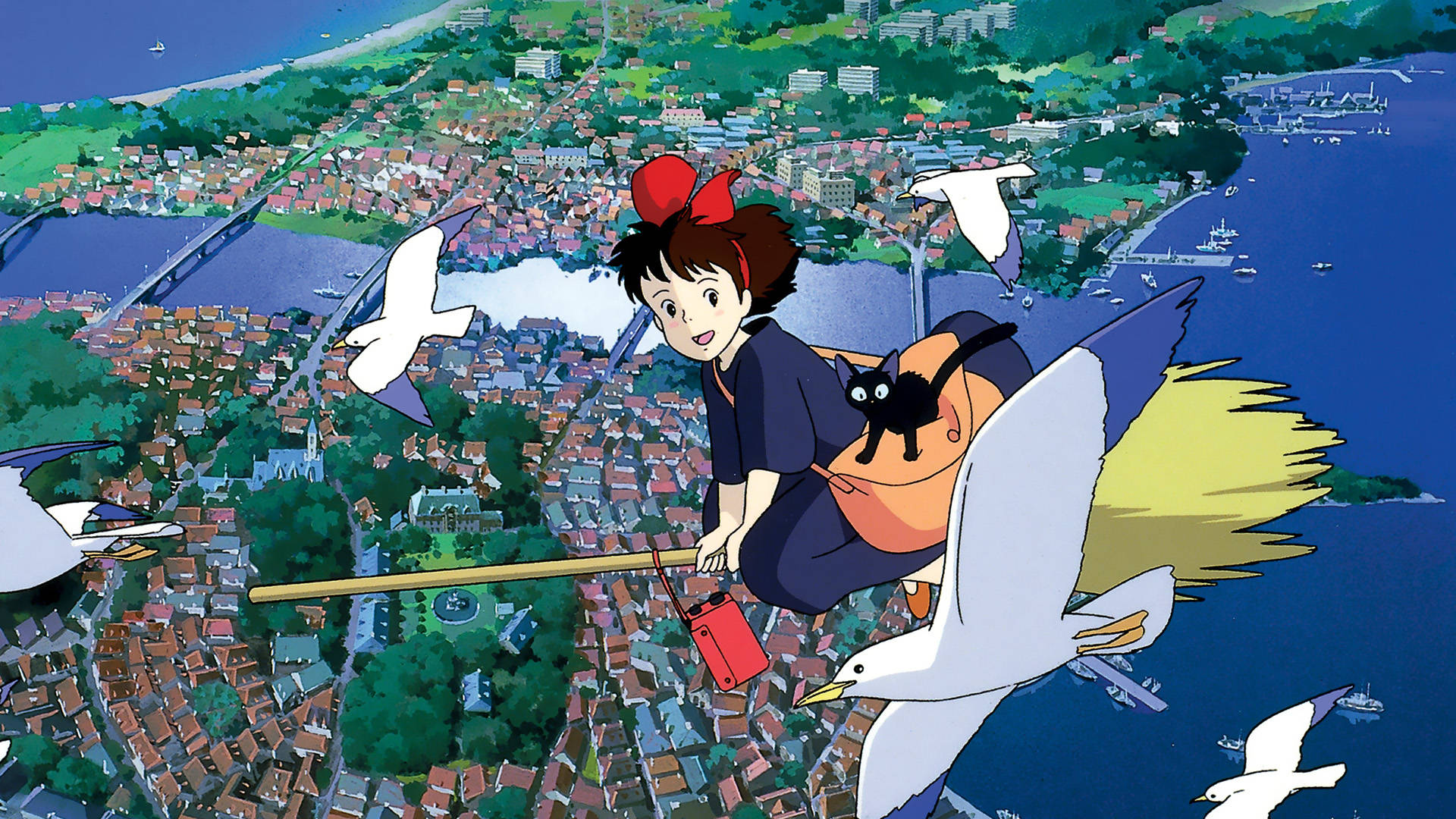 Kiki With Birds From Kikis Delivery Service