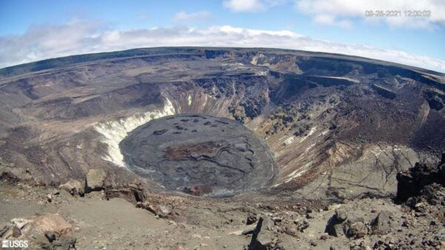 Kilauea Volcano Aerial Shot Background