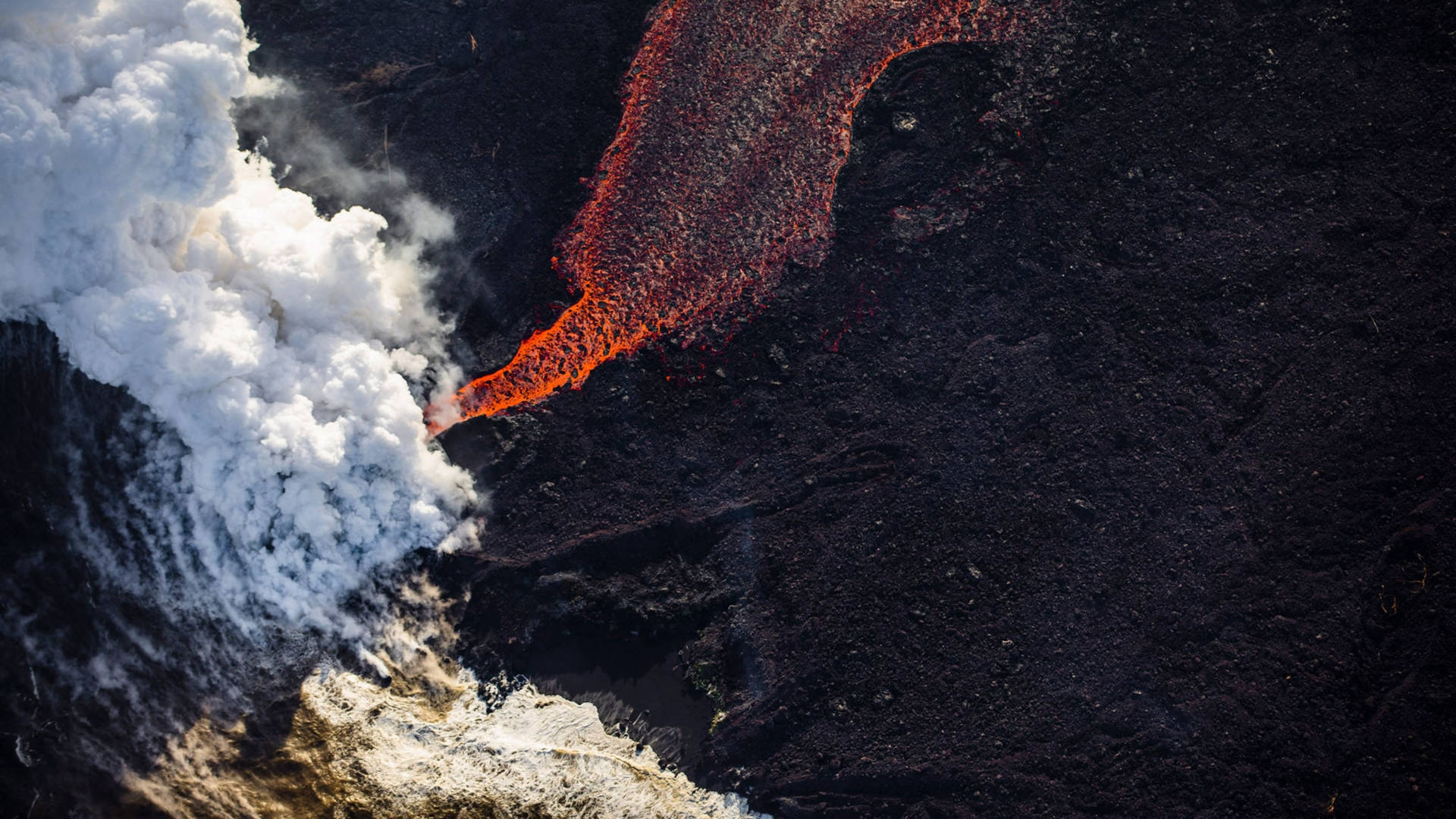 Kilauea Volcano Nature Landscape Background