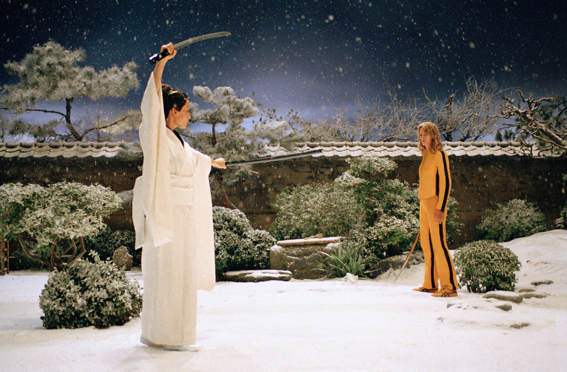 Kill Bill O-ren And Bride Duel Background