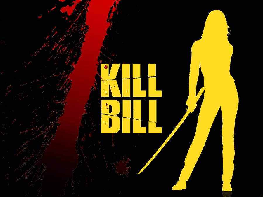 Kill Bill Yellow Outline Background