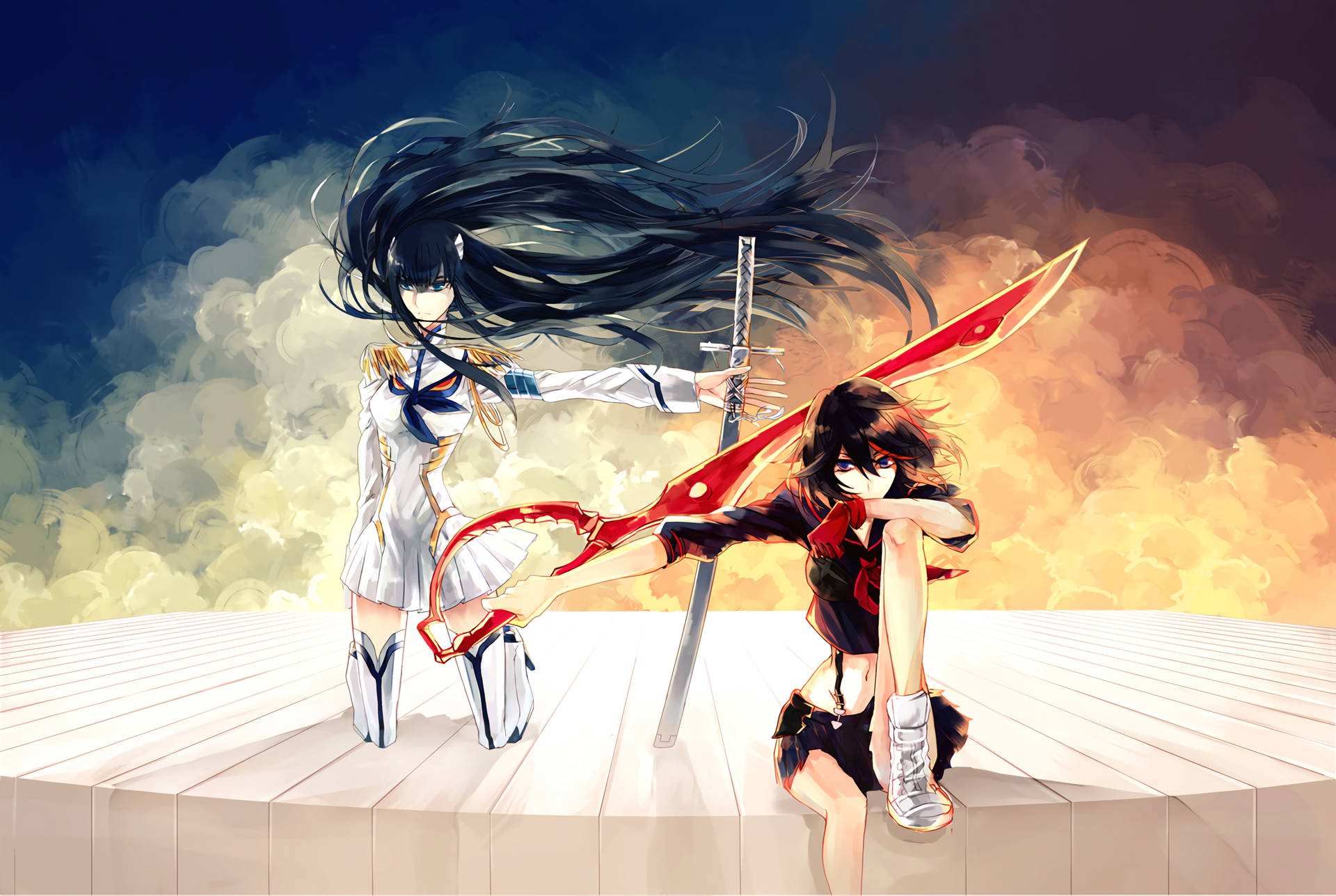 Kill La Kill Ryuko And Satsuki Background