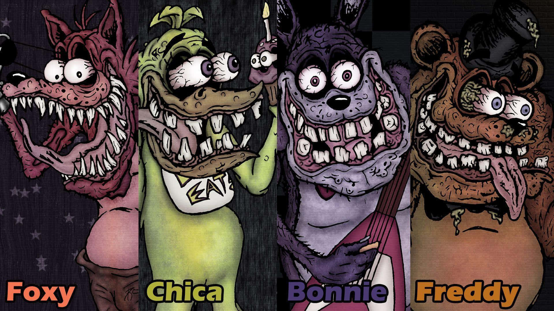 Kill Or Be Killed In Five Nights At Freddys Desktop Background