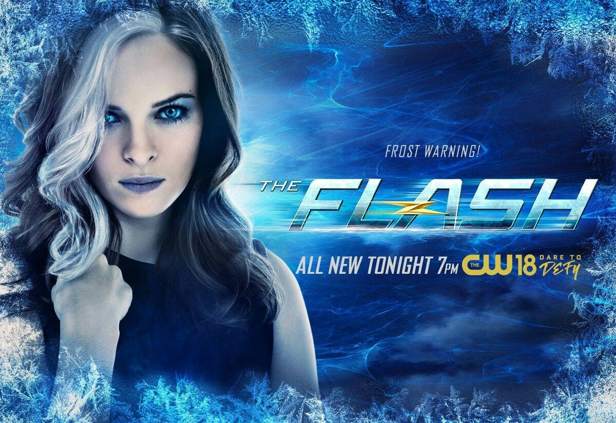 Killer Frost Poster With Ice Effect Background