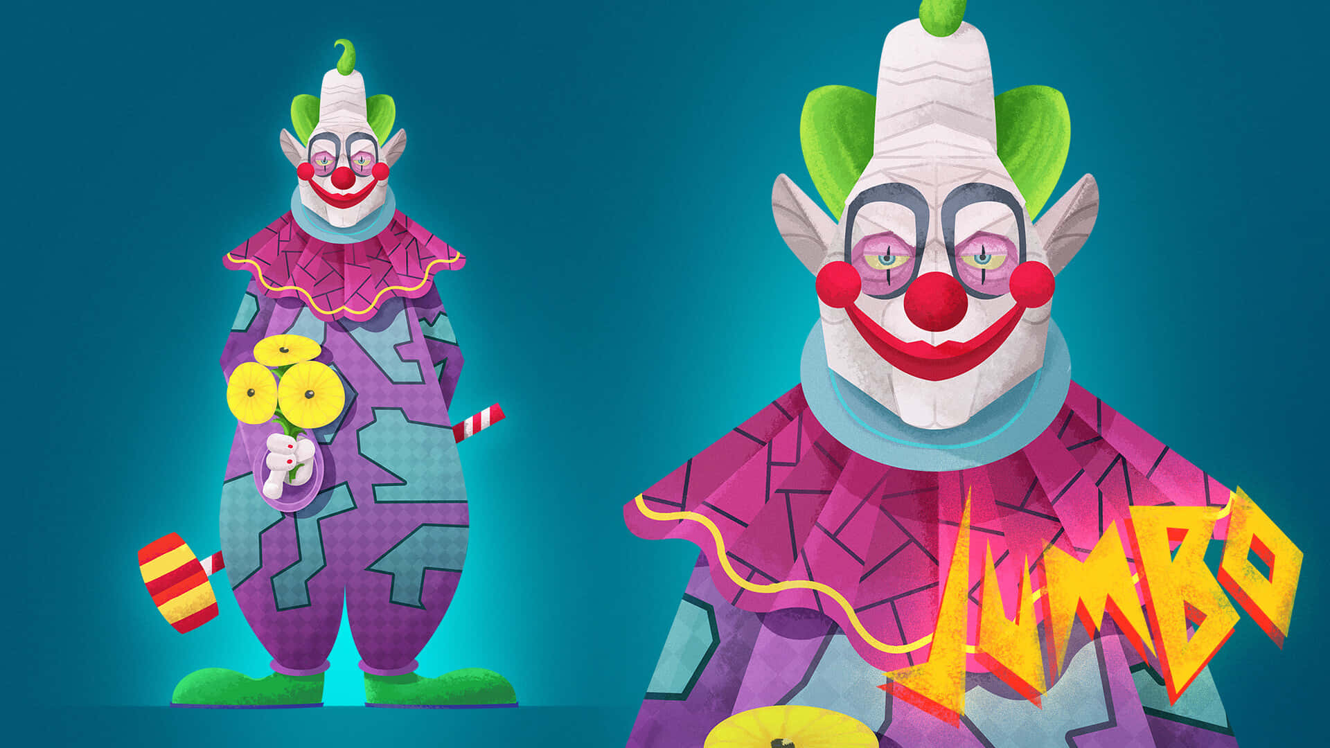 Killer Klowns From Outer Space With Pear-shaped Head Background