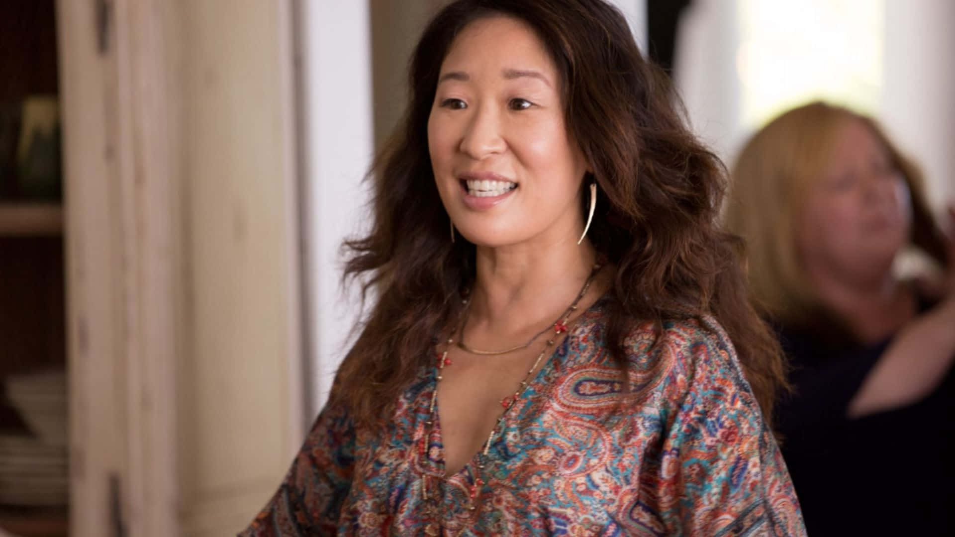 Killing Eve Character Smiling Background