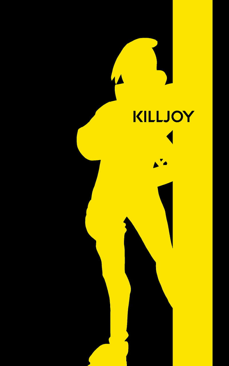 Killjoy - A Silhouette Of A Man Holding A Sword Background
