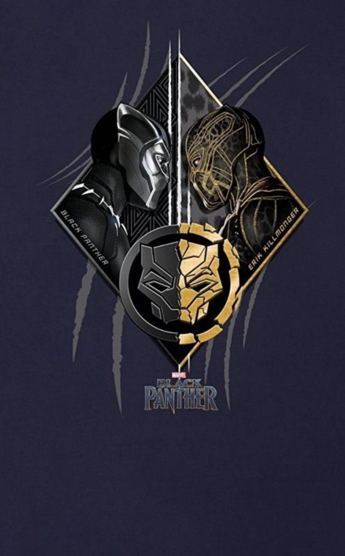 Killmonger And Black Panther Art Background