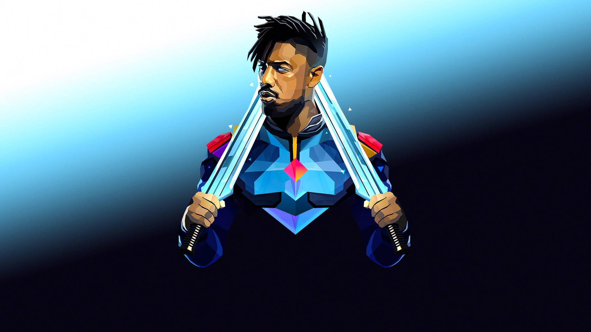 Killmonger And His Weapons Background
