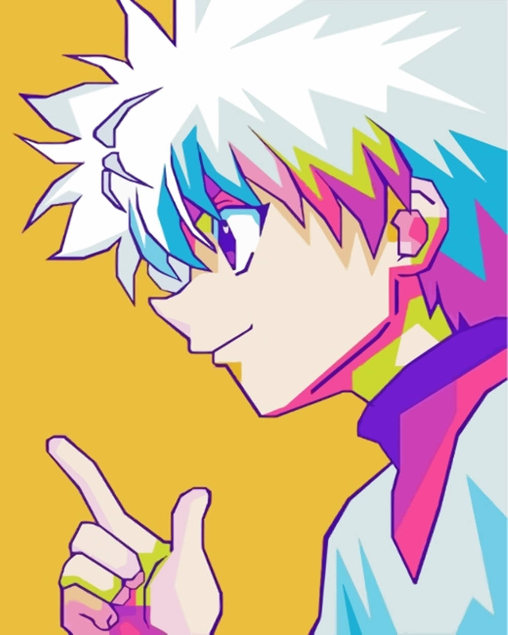 Killua Aesthetic Artwork Background