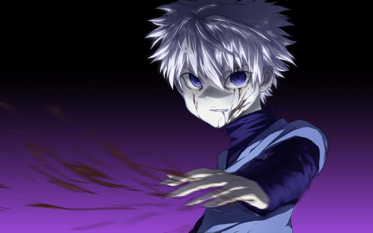 Killua Cute Blood Background