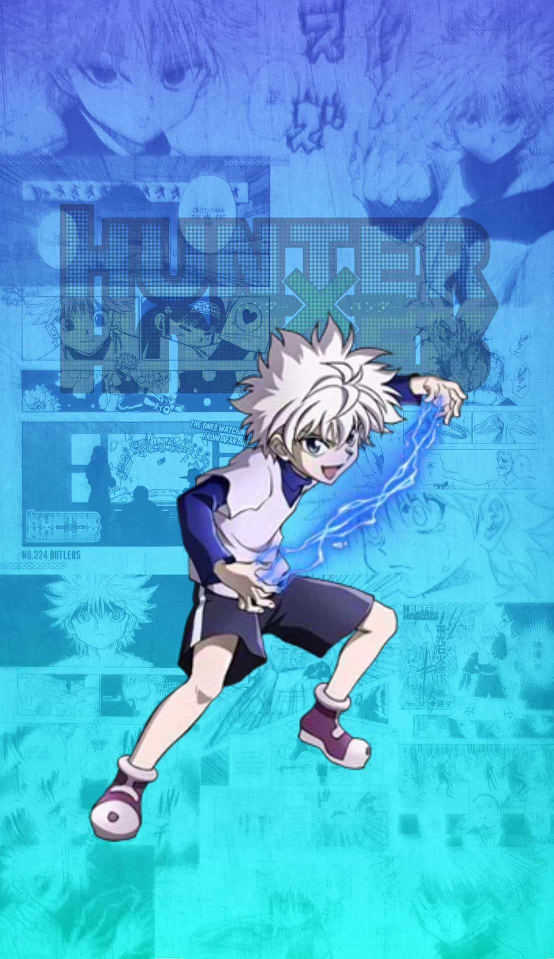 Killua Cute Blue Background