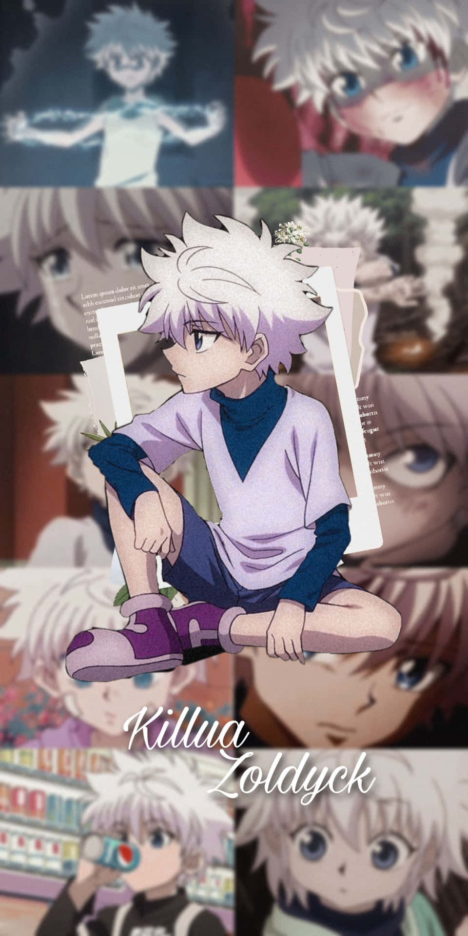 Killua Cute Collage Background