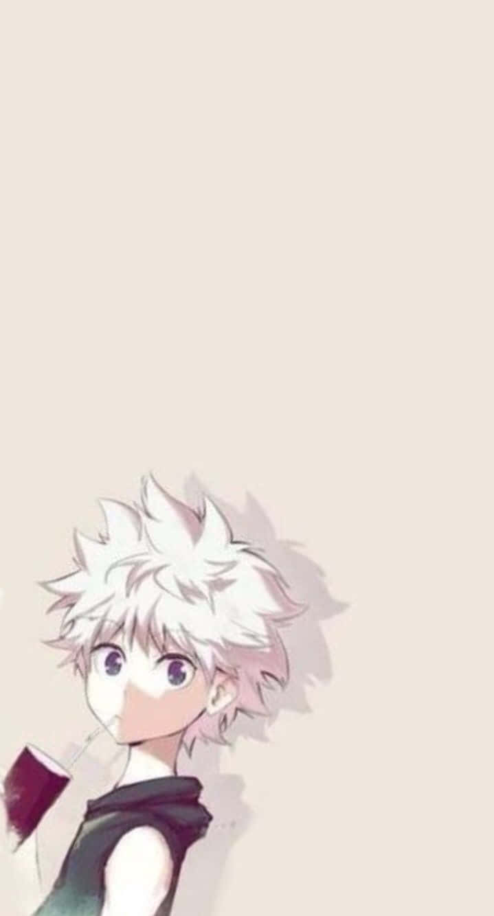 Killua Cute Drinking Background