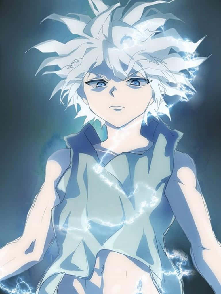 Killua Cute Electrified Background