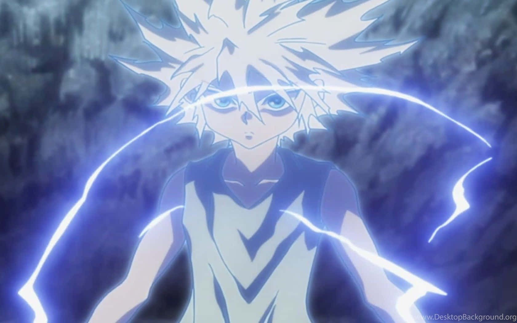 Killua Cute Lightning Background