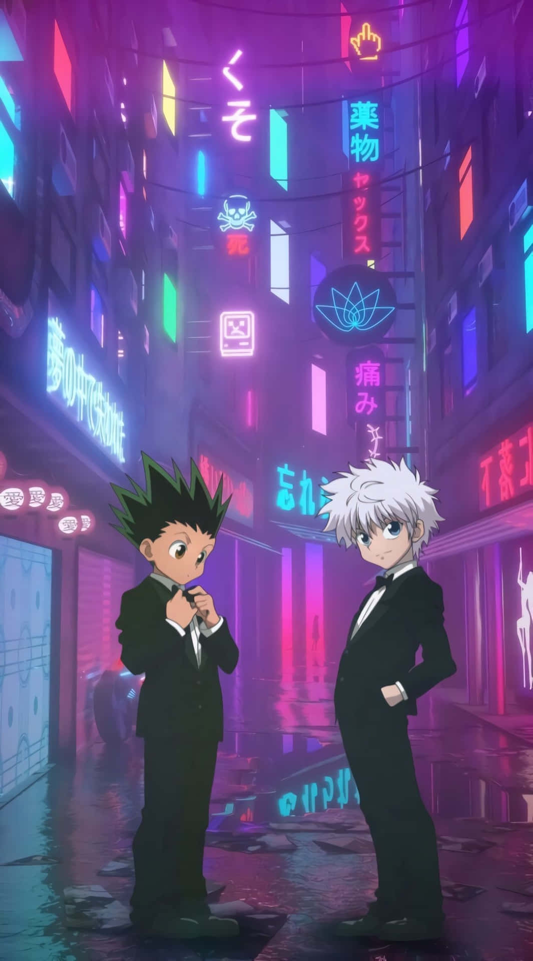 Killua Cute With Gon Background