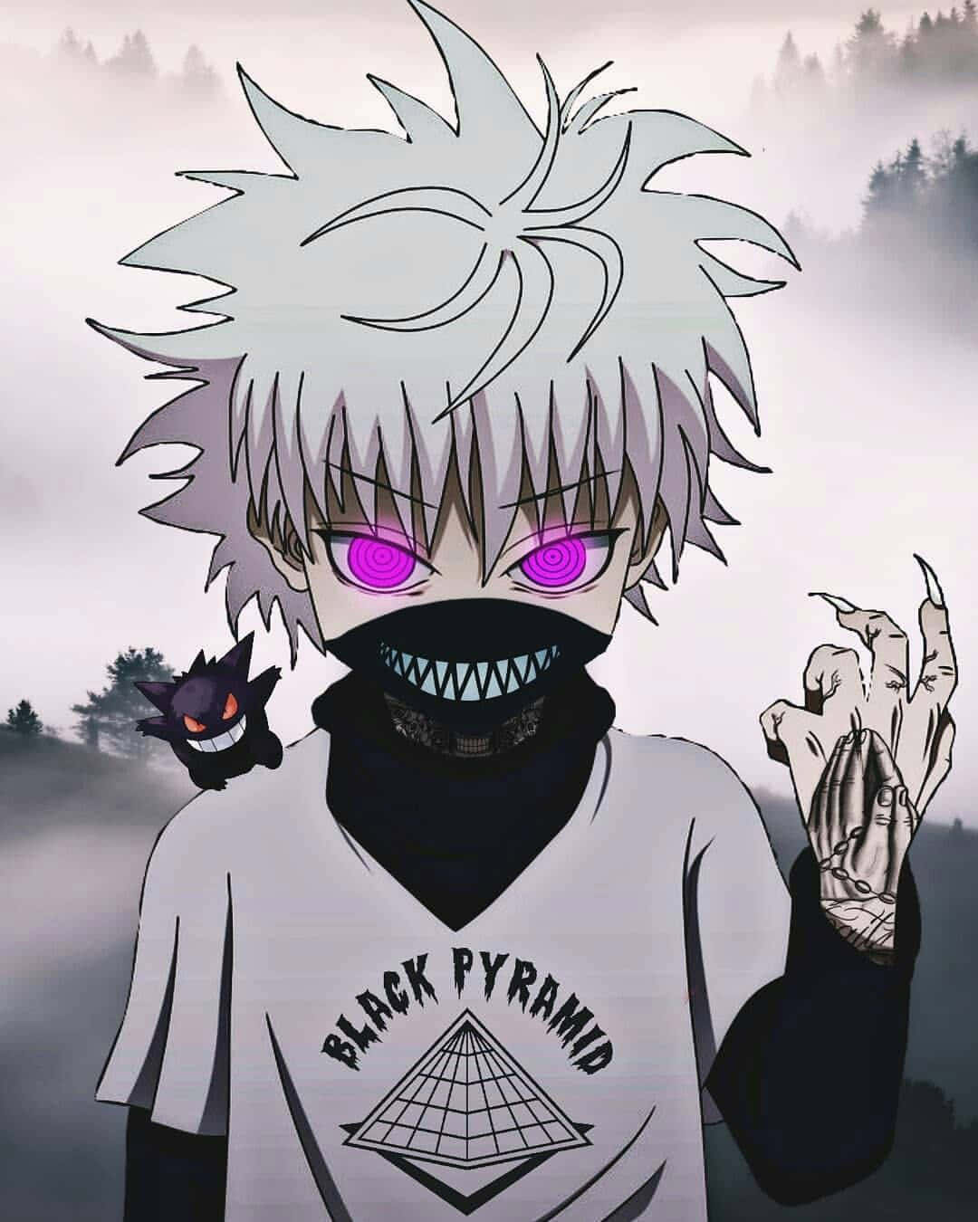 Killua With Glowing Eyes Hxh Pfp Background