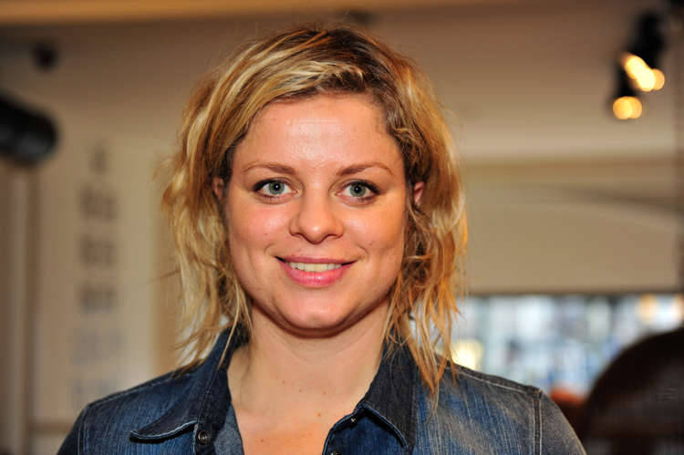 Kim Clijsters In Action On The Tennis Court Background