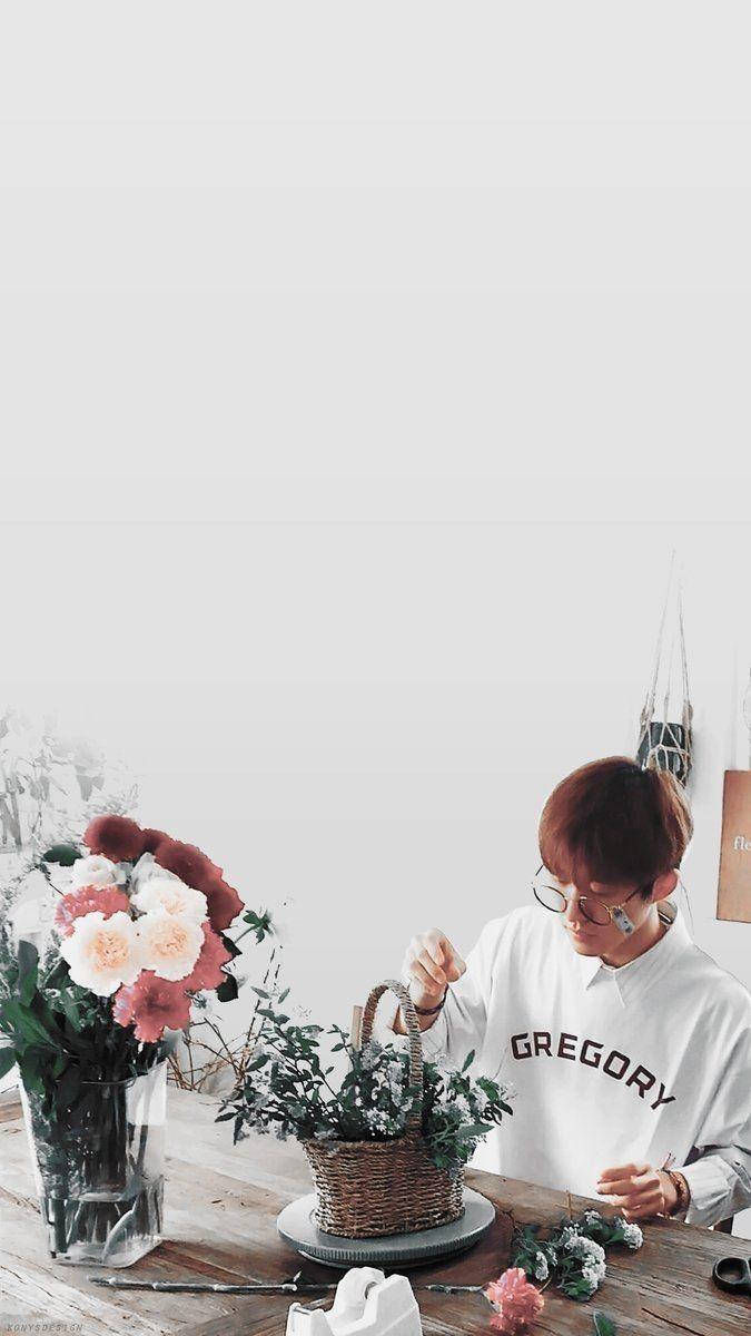 Kim Hanbin Arranging Flowers Background