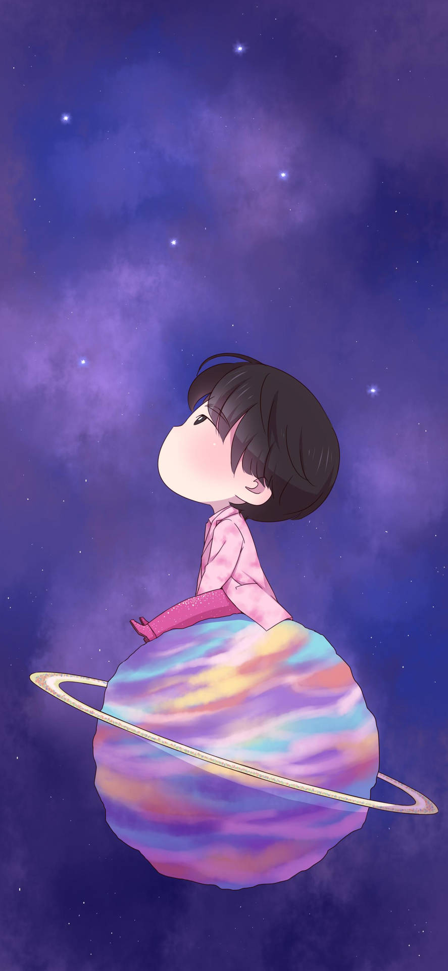 Kim Hanbin On The Moon Background
