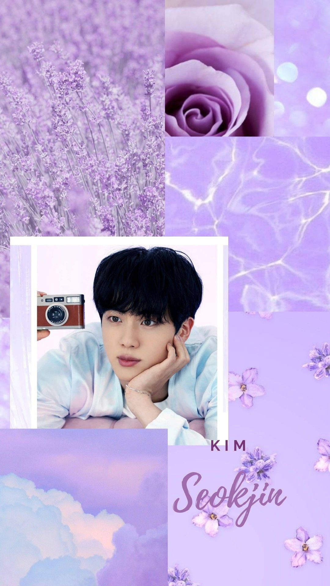 Kim Seokjin Aesthetic Pastel Purple