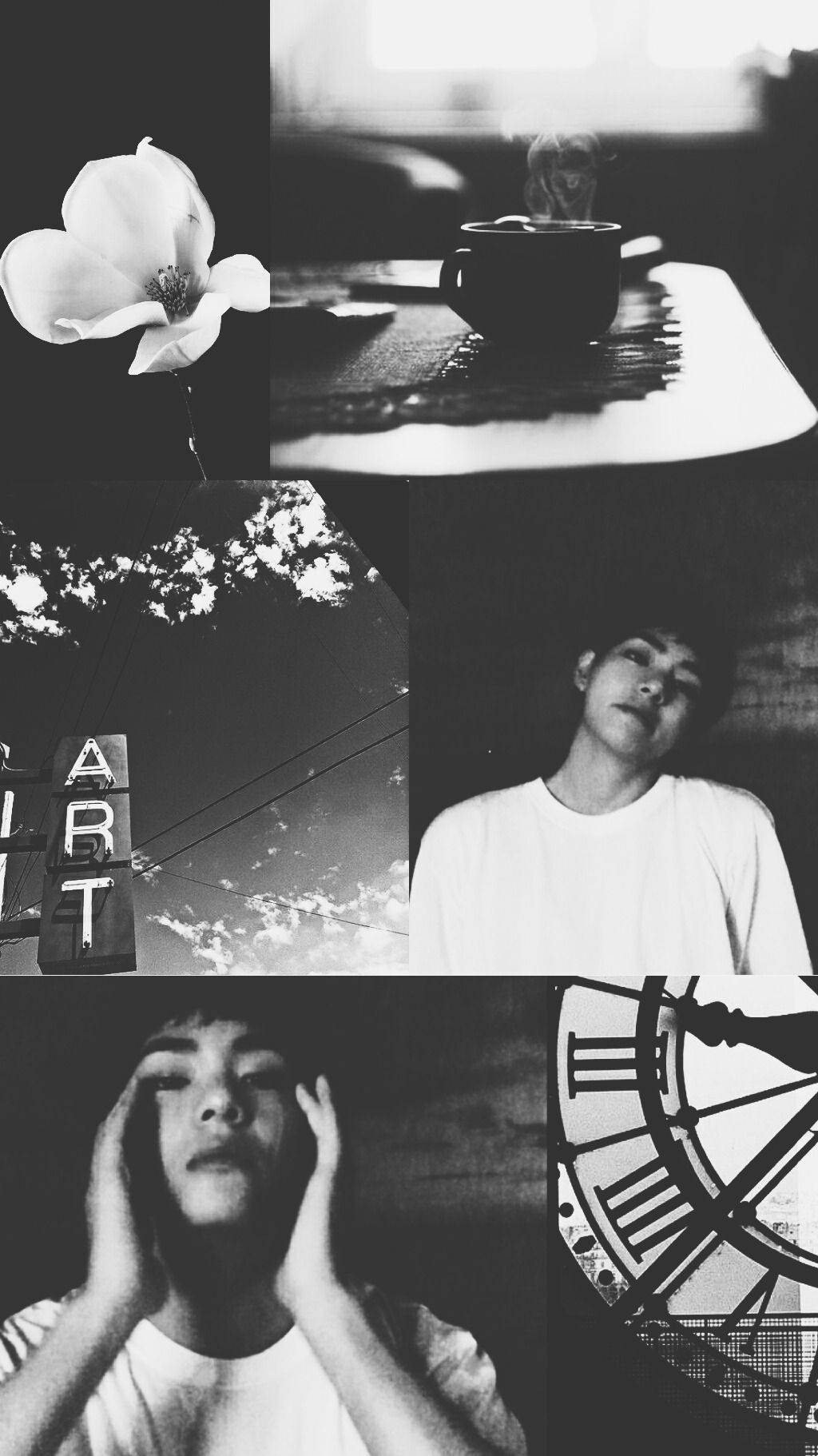 Kim Tae-hyung Aesthetic Dark Art Background