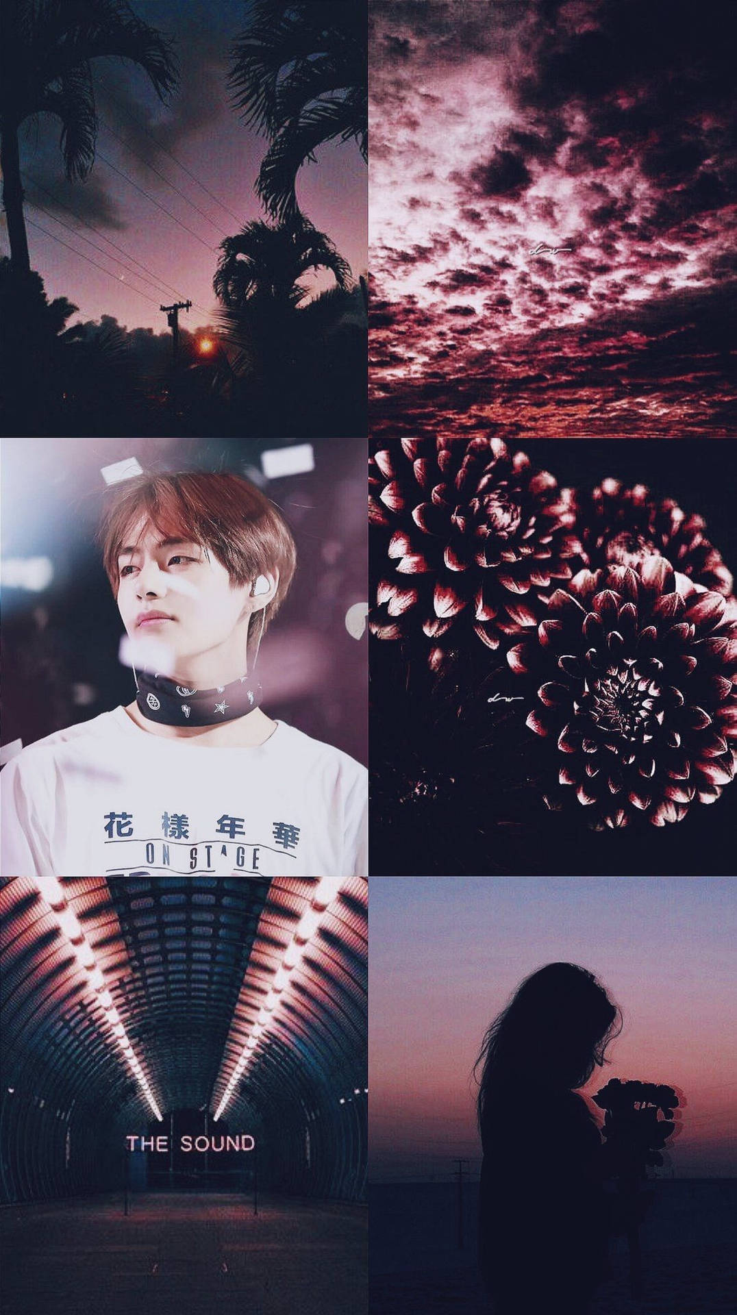 Kim Tae-hyung Aesthetic Dark Red