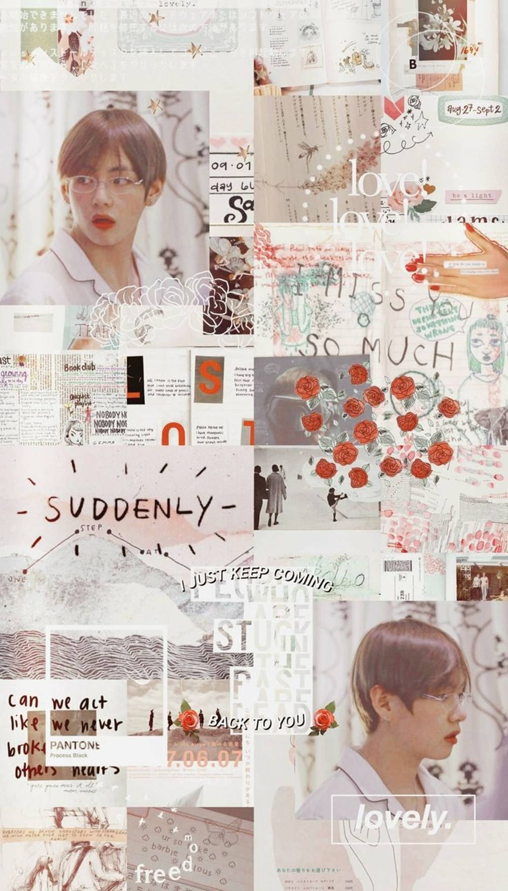 Kim Tae-hyung Aesthetic Newspaper Craft