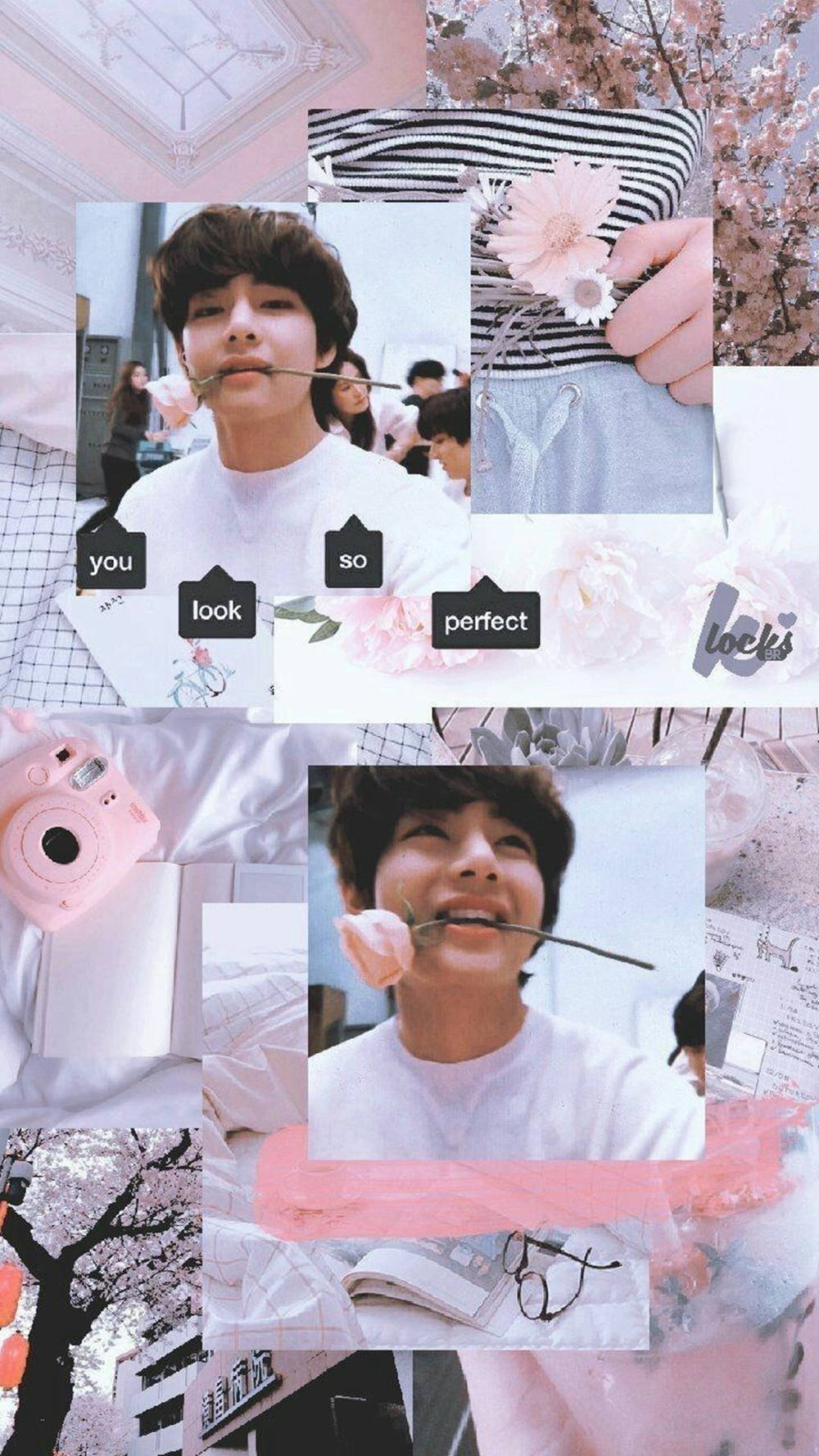 Kim Tae-hyung Aesthetic Pink Rose