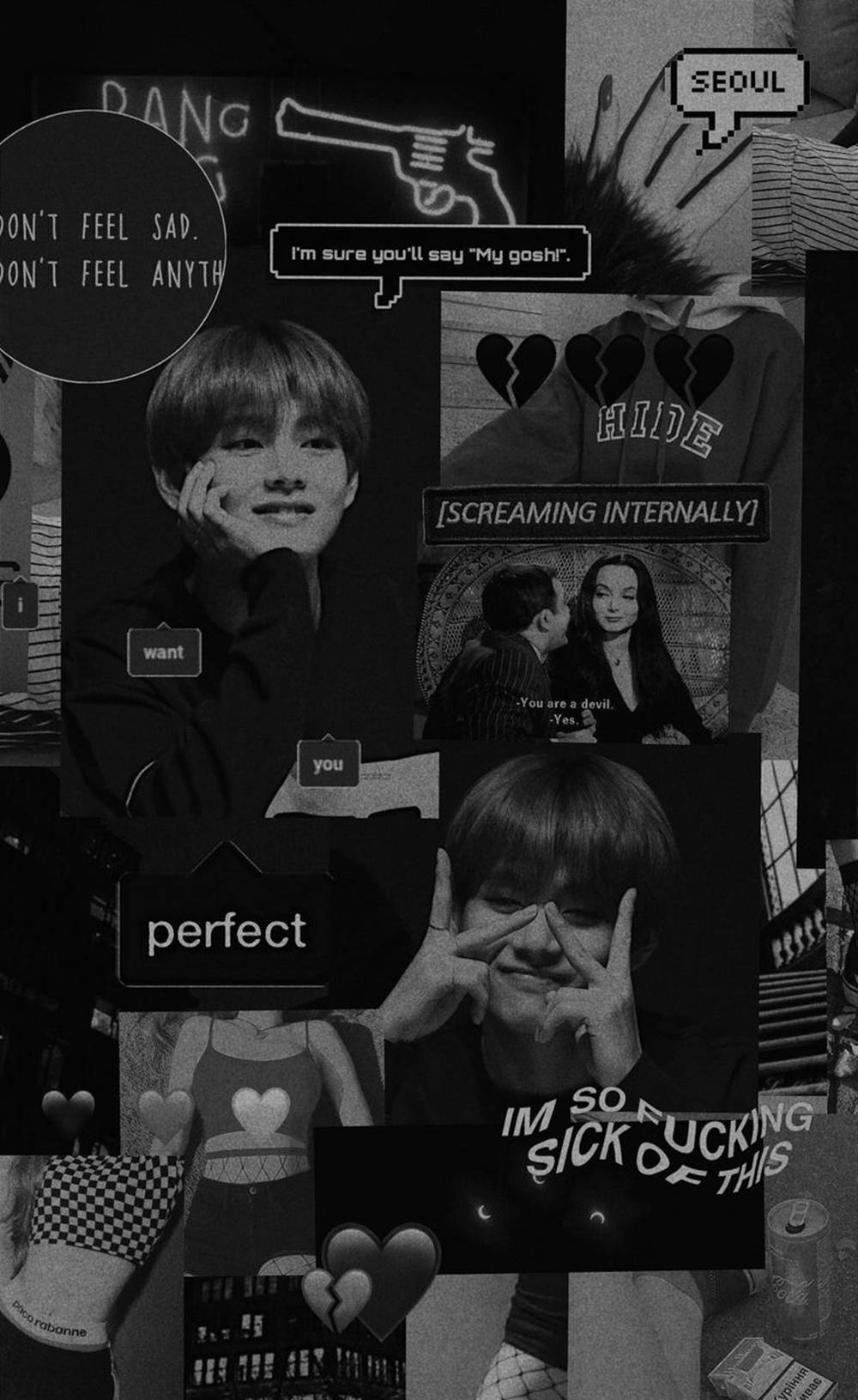 Kim Tae-hyung Aesthetic With Addams Family