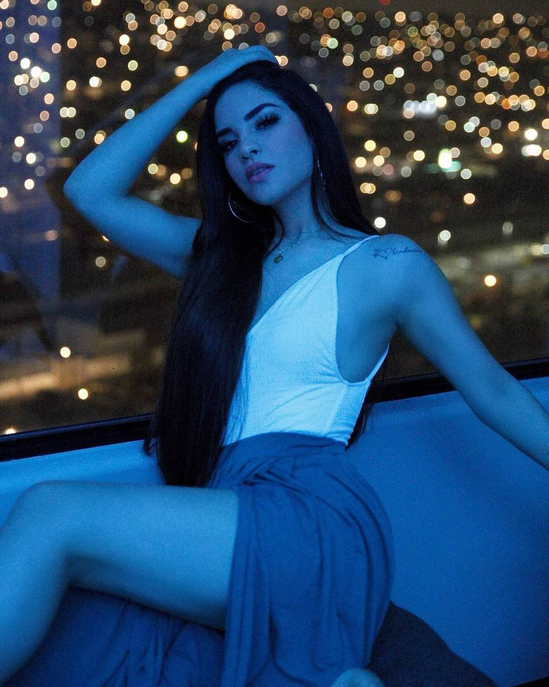 Kimberly Loaiza In Blue Light