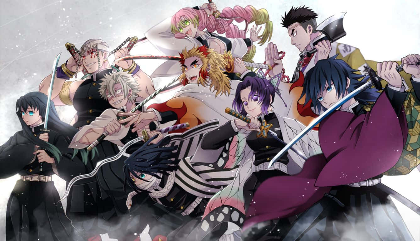 Kimetsu No Yaiba Demon Slayer Anime Nine Pillars Background
