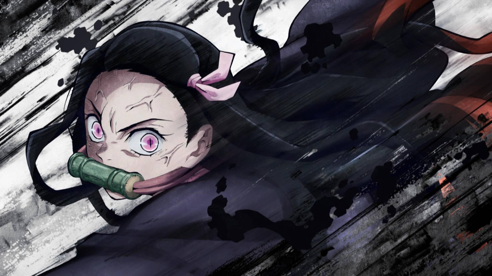 Kimetsu No Yaiba Muzzled Nezuko Background