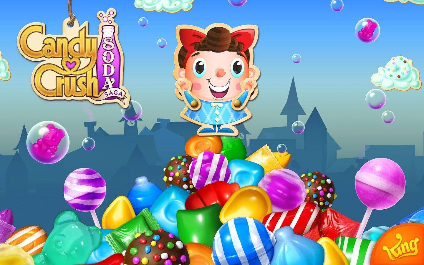 Kimmy In The Candy Crush Saga Soda Version Background