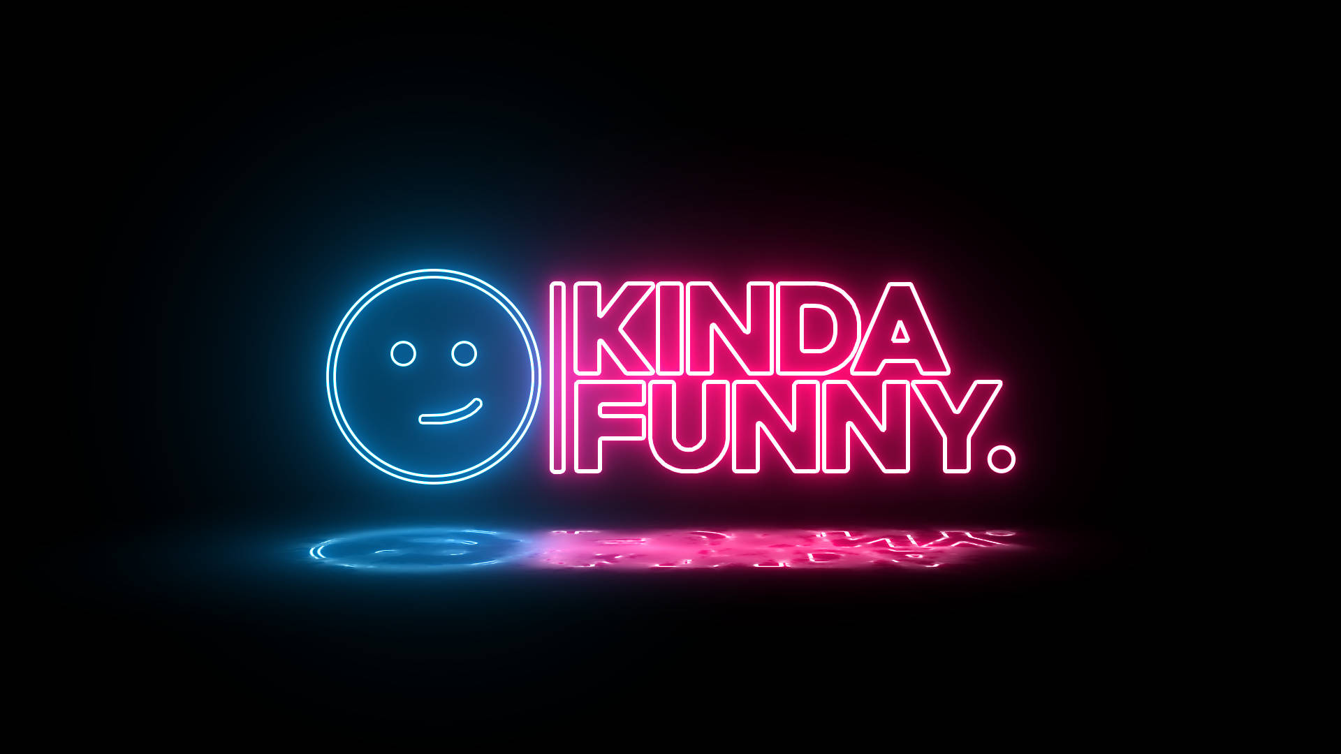 Kinda Funny Neon Smile Background